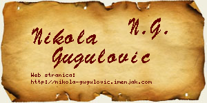 Nikola Gugulović vizit kartica